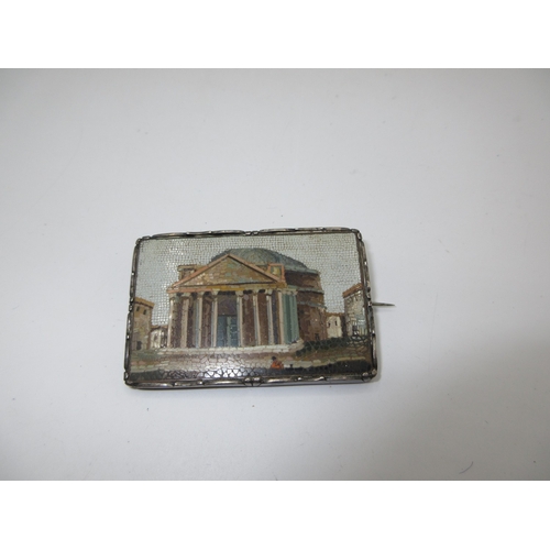 403 - Micro Mosaic Brooch, 5.5x3.5cm