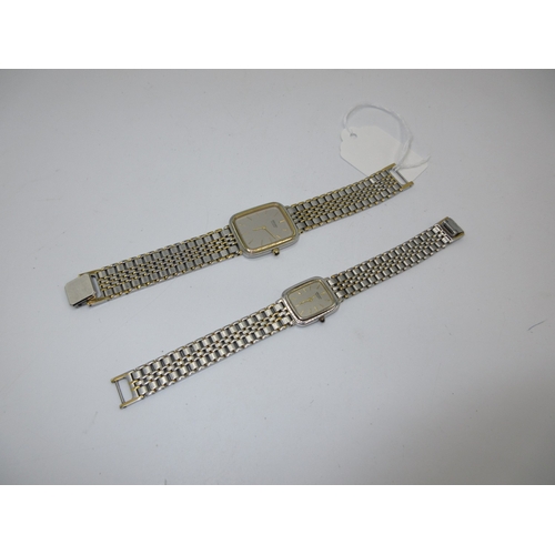 481 - Two Seiko Stainless Steel and Gilt Quartz Dress Watches (2)