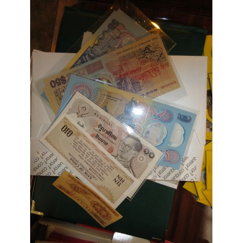 44 - Bangladesh and Malaysia Silver Coins and Banknotes, 2 Singapore $50 Dollar Notes