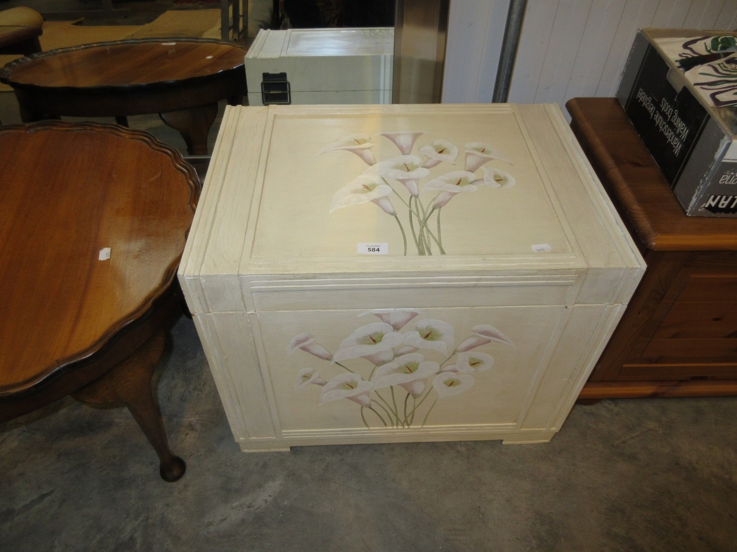 Painted Storage Box, 56x40x48cm