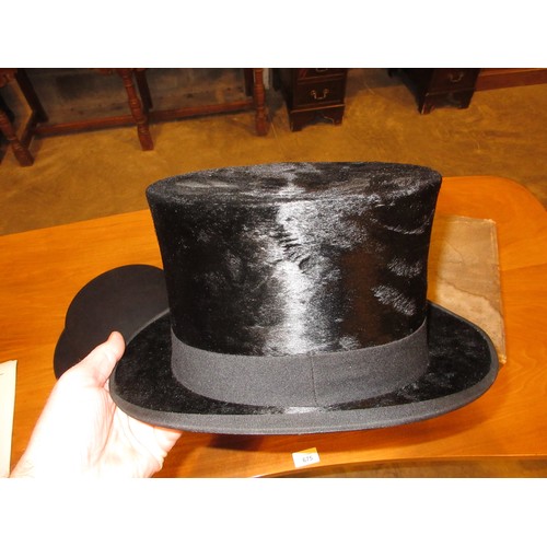 195 - Christys' Top Hat with Box and a Bowler Hat