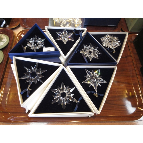 264 - Seven Swarovski Christmas Ornaments