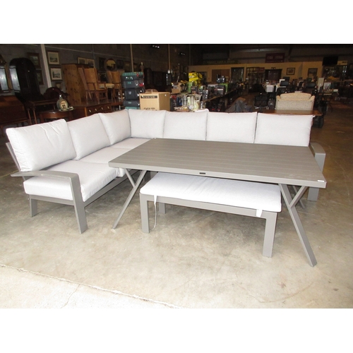 630 - Garden Inspirations Rondo Garden Set comprising L-Shaped Settee, Dining Level Table and a Bench Seat...