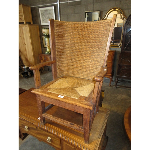 Early 20th Century Childs Orkney Chair having a Woven Seat