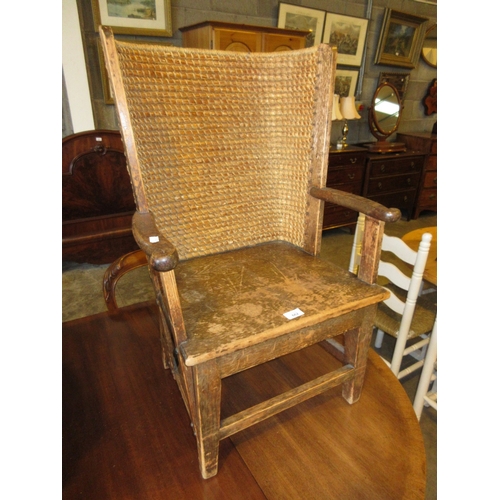 662 - Early 20th Century Childs Orkney Chair having a Panel Seat