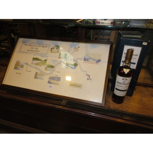 171 - The Macallan Ghillies Dram 12 Years Old, along with Beat on The Spey Print