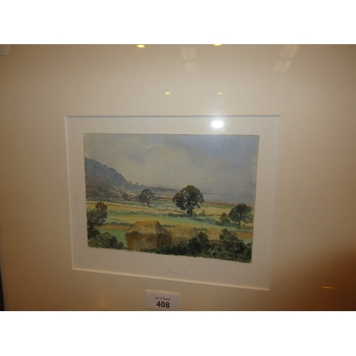 408 - James McIntosh Patrick, RSA, ROI, ARE, LLD, (Scottish 1907-1998, Watercolour, Country Landscape, 12.... 