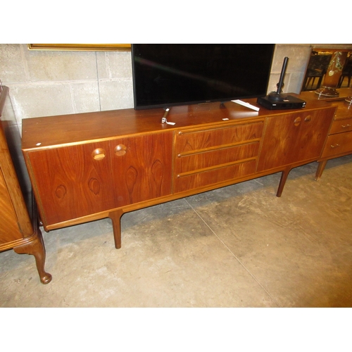603 - Mid 20th Century McIntosh Kirkcaldy Teak Long John Sideboard, 214x45x75cm h