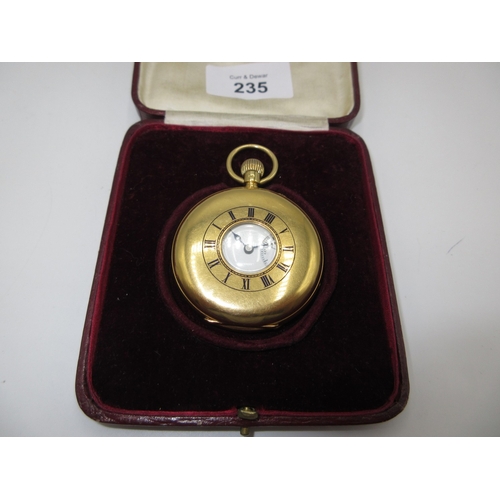 465 - Gents 18ct Gold Hunter Case Pocket Watch by J W Benson Ltd in Original Fitted Case, 105.19g total, 5...
