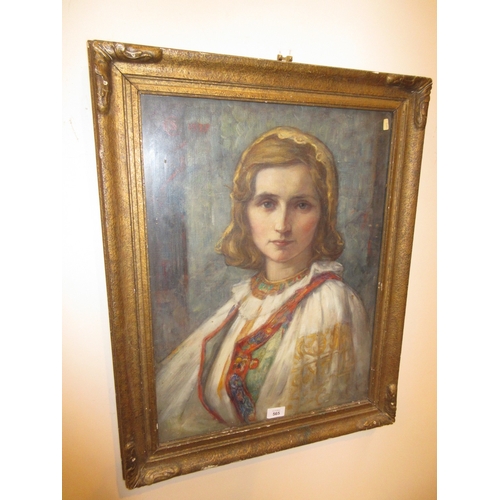 565 - Stuart Carmicheal 1937, (Scottish 1867-1950), Oil on Canvas, Portrait of a Young Woman, 59x45cm