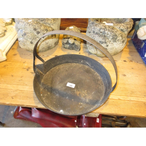 145 - Cast Iron Hanging Frying Pan, 34cm