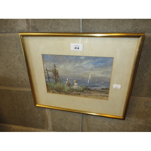 414 - Robert Gemmell Hutchison, RBA, ROI, RSA, RSW, (Scottish 1860-1936), Watercolour, Two Children at The... 