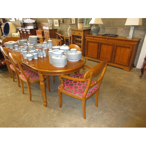 520 - Selva Made In Italy 8 Piece Dining Room Suite, comprising an Extending Dining Table with 2 Leaves, 6... 