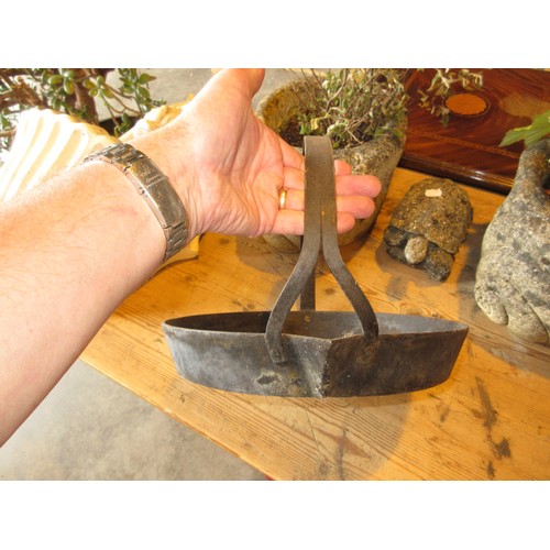 145 - Cast Iron Hanging Frying Pan, 34cm