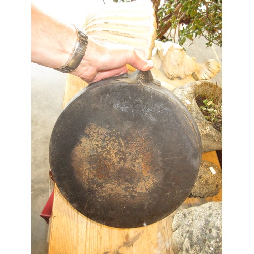 145 - Cast Iron Hanging Frying Pan, 34cm