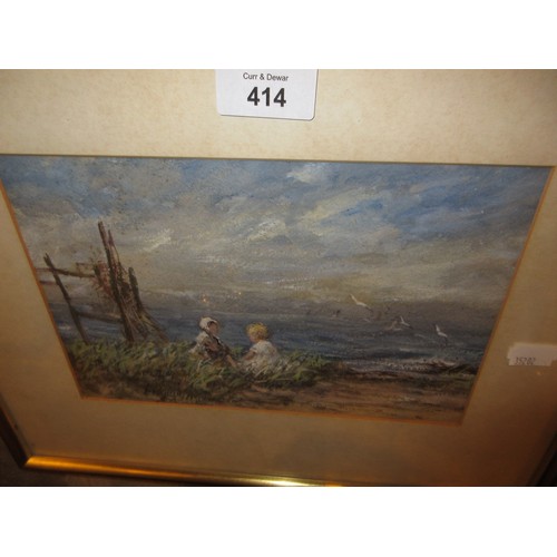 414 - Robert Gemmell Hutchison, RBA, ROI, RSA, RSW, (Scottish 1860-1936), Watercolour, Two Children at The... 