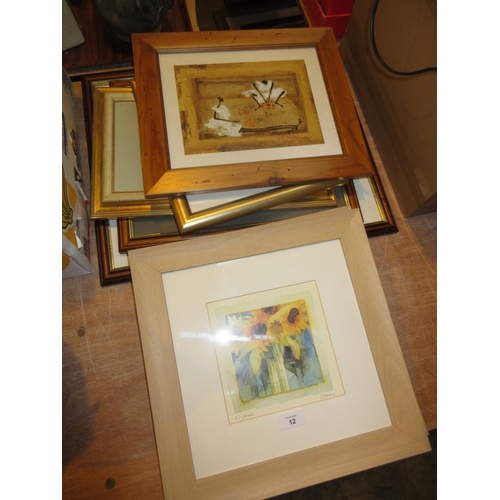 12 - Pair of Signed Prints by S. Travena and 5 Other Pictures