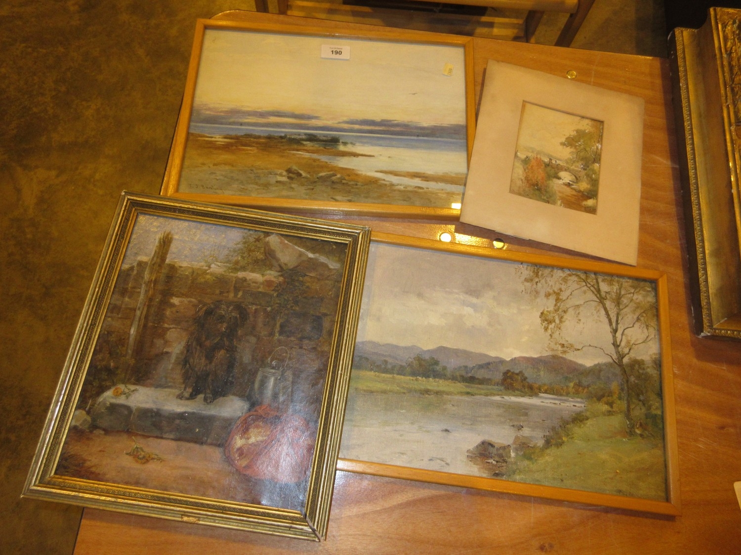 Thomas J. Bunting, (1851-1928), 2 Watercolours of a Coastal Scene ...