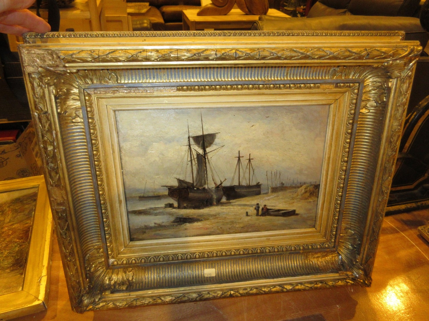 George Russell Gowans, (1843-1924), Oil on Canvas, Fishing Boats ...