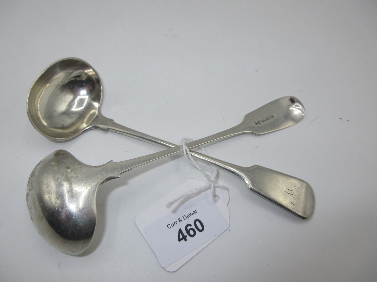 Pair of Scottish Provincial Silver Sauce Ladles by George Booth ...