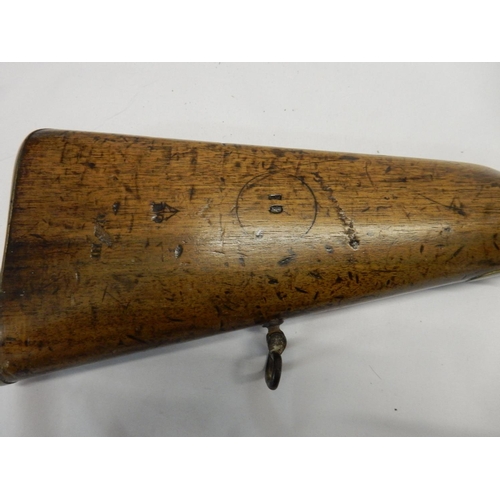 295 - A percussion cap musket, the lock marked with a crown and VR 1855 - 43in. long