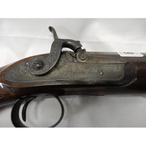 299 - A percussion cap officers pistol, marked Mortimer