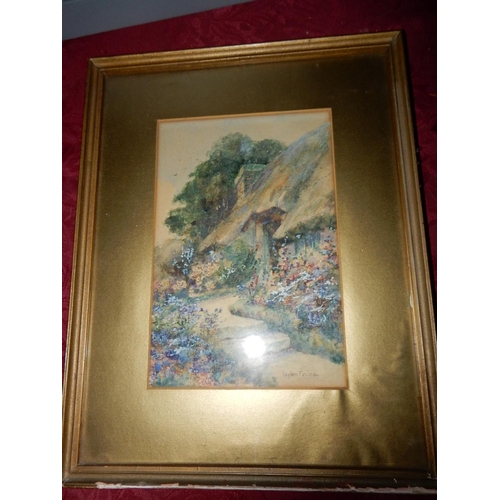 3 - Ernest Knight.  A signed oil on canvas - Autumnal woodland scene, framed - 17in. x 24in. and Leyton ... 