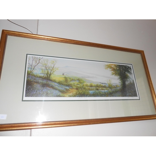 23 - Keith Cast.  Two coloured prints - Coastal View and Springtime, signed in pencil to the mounts, fram... 