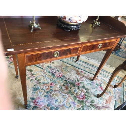 45 - A pair of mahogany bedside cabinets with open fronts fitted adjustable shelves - 13 1/2in. wide, a m... 