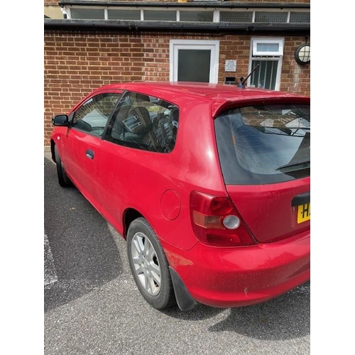 1 - A Honda Civic 1.4i Inspire motor car, 03 registration, 97000 miles approx., new MOT, one owner from ... 