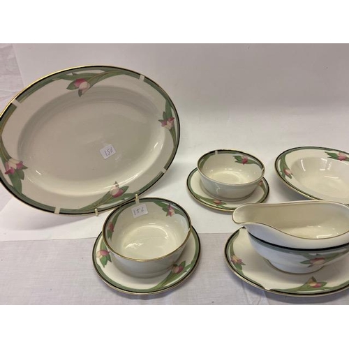 156 - A Royal Doulton Vogue Awakening pattern part dinner service