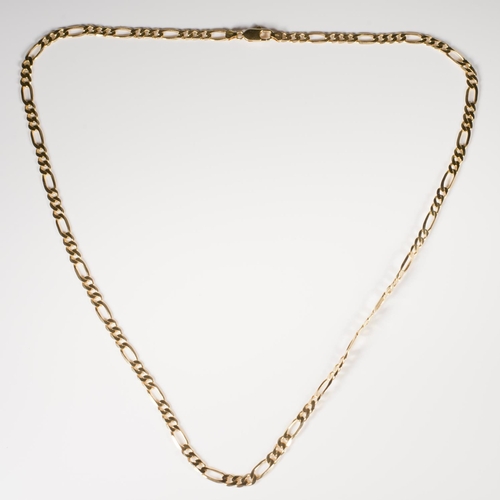 254 - A 9ct. gold Figaro link necklace