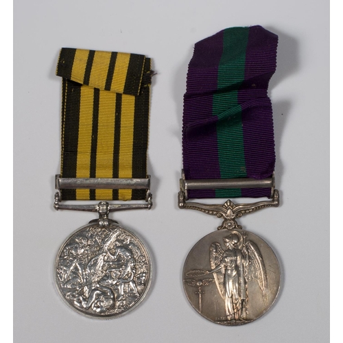 309 - An East and West Africa medal with 1891-2 bar awarded to 3479 Pte J Cowan 2nd West India Regiment an... 