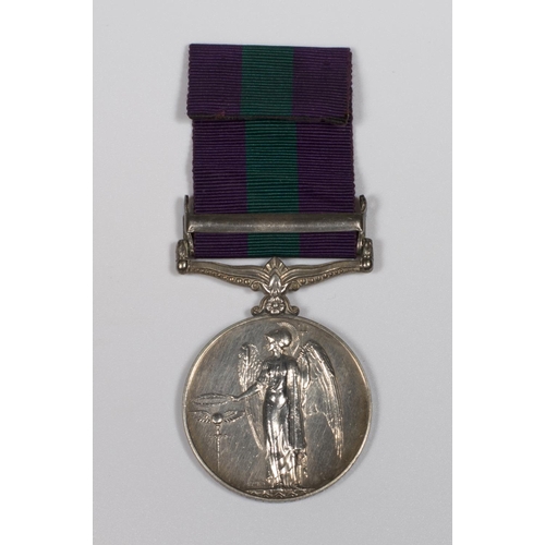 315 - A George VI General Service medal with Palestine bar  awarded to 5724001 Pte J.C Watts Dorset Reg