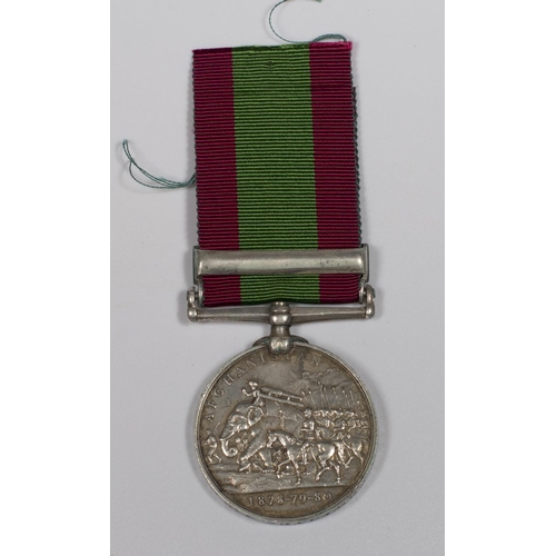 318 - An Afghanistan medal with Ali Musjid bar awarded to 2823 Pte J Rowlands 4th Bn Rifle Reg