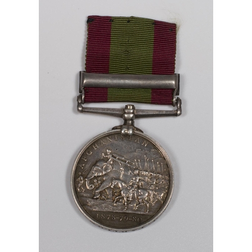 321 - An Afghanistan medal with Peiwar Kotal bar awarded to 1093 Pte J Partlon 2/8 Regt