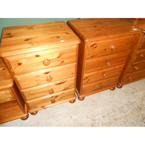 86 - A pair of modern pine chests, each fitted four drawers - 22 1/2in. wide