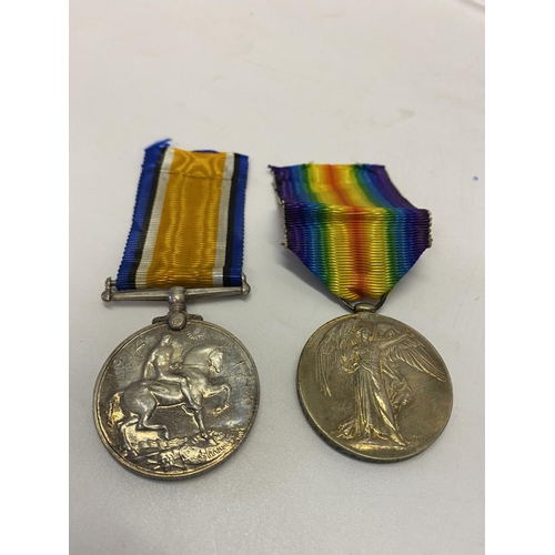 239 - A pair of First World War medals awarded to 19228 Pte F.W Gardiner Dorset Reg