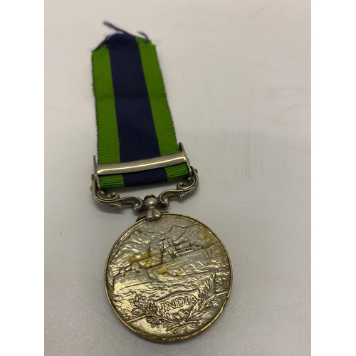 252 - An India General Service medal with North West Frontier 1908 bar awarded to 6947 Pte. D Armstrong 1s... 