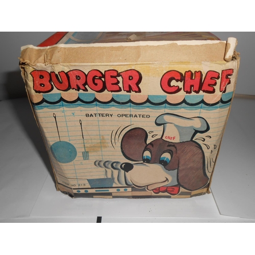 353 - A Japanese battery operated Burger Chef, boxed - 9in. high