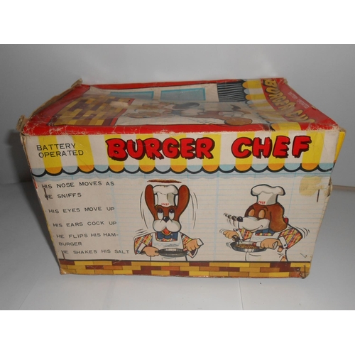 353 - A Japanese battery operated Burger Chef, boxed - 9in. high