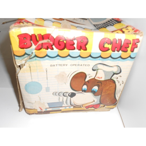 353 - A Japanese battery operated Burger Chef, boxed - 9in. high