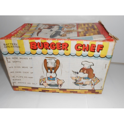 353 - A Japanese battery operated Burger Chef, boxed - 9in. high