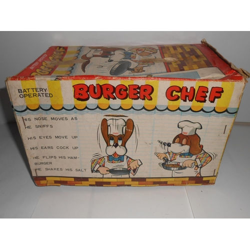 353 - A Japanese battery operated Burger Chef, boxed - 9in. high