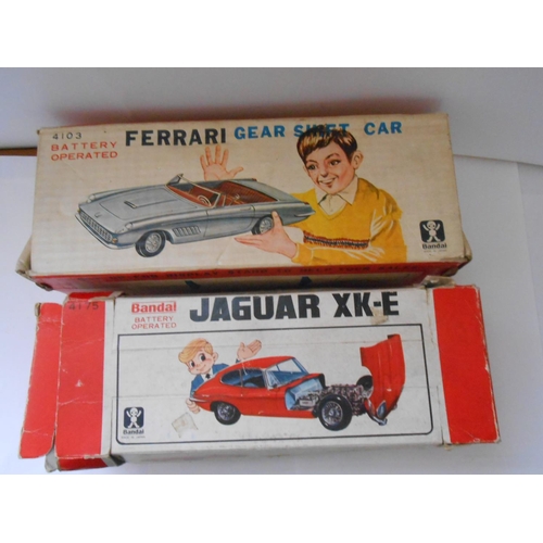 356 - A Japanese Bandai battery operated Ferrari Gear Shift Car, boxed - 11in. long and a Japanese Bandai ... 