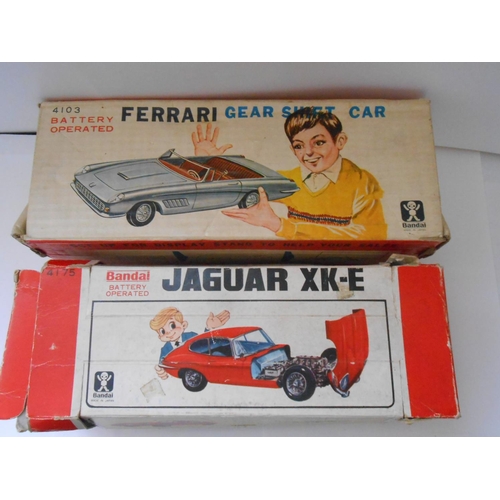 356 - A Japanese Bandai battery operated Ferrari Gear Shift Car, boxed - 11in. long and a Japanese Bandai ... 