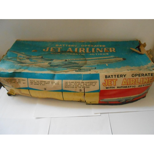 358 - A Japanese battery operated Jet Airliner, boxed