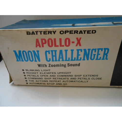 360 - A battery operated Apollo X Moon Challenge, boxed - 16in. high