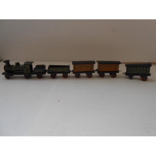 364 - Two small Japanese tin plate train sets