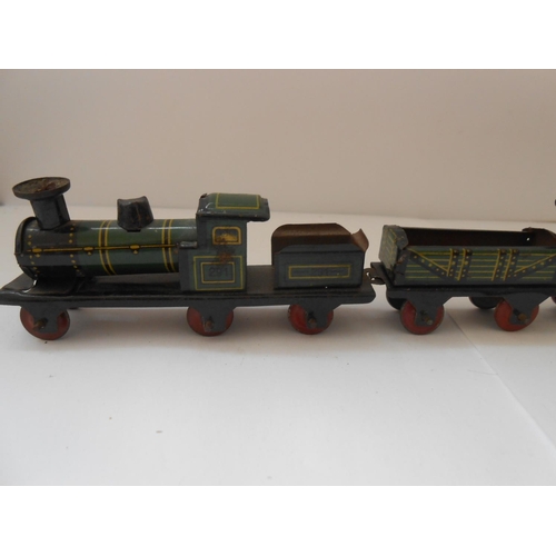 364 - Two small Japanese tin plate train sets